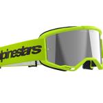 Alpinestars Vision 3 Wordmark Cross szemüveg - Sárga (Ezüst tükrös plexivel)