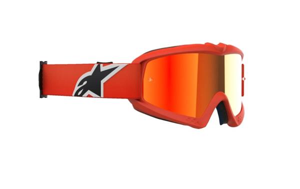 Alpinestars Youth Vision Corp Gyerek Cross szemüveg - Narancssárga (Piros tükrös plexivel)