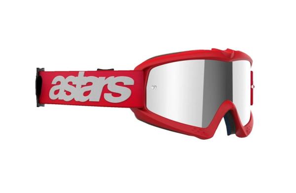 Alpinestars Youth Vision Blaze Gyerek Cross szemüveg - Piros (Ezüst tükrös plexivel)