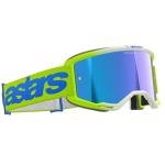 Alpinestars Vision 5 Blaze Cross szemüveg - Sárga - Kék (Kék tükrös plexivel)