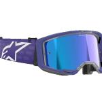 Alpinestars Vision 8 Corp Cross szemüveg - Lila (Kék tükrös plexivel)