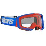 Alpinestars Vision 8 Wordmark Cross szemüveg - Kék - Piros (Átlátszó plexivel)