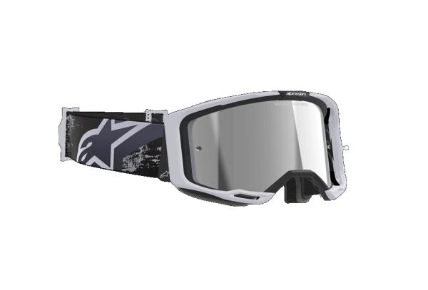 Alpinestars Vision 8 Lahnd Cross szemüveg - Fekete - Szürke (Ezüst tükrös plexivel)