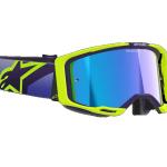 Alpinestars Vision 8 Corp Cross szemüveg - Lila - Sárga (Kék tükrös plexivel)