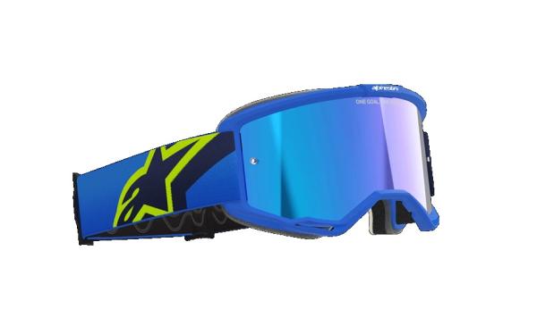 Alpinestars Vision 5 Corp Cross szemüveg - Kék - Sárga (Kék tükrös plexivel)