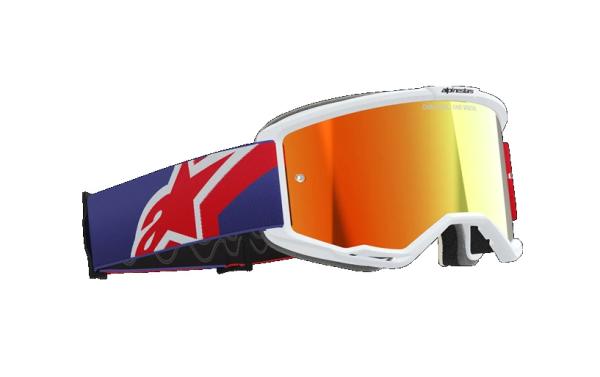 Alpinestars Vision 5 Corp Cross szemüveg - Piros - Lila (Piros tükrös plexivel)