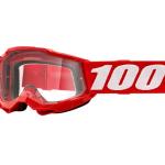 100% - Accuri 2 Youth Gyerek Piros Cross szemüveg - Átlátszó plexivel