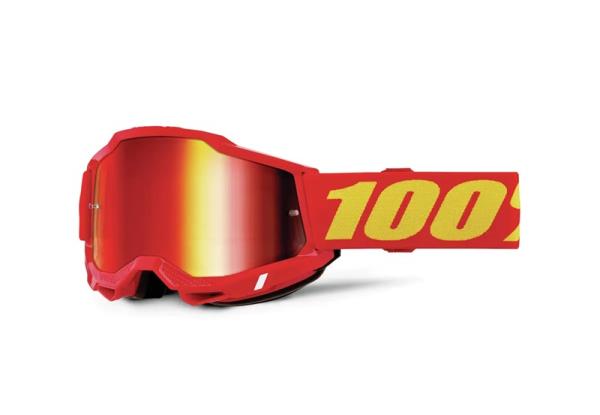 100% - Accuri 2 Youth Gyerek Piros Cross szemüveg - Piros tükrös plexivel