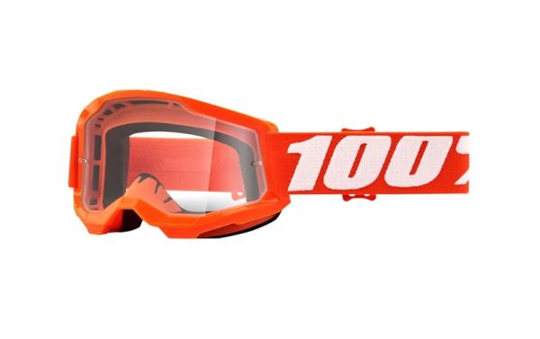 100% - Strata 2 Youth Gyerek Narancssárga Cross szemüveg - Átlátszó plexivel