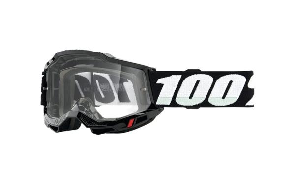100% - Accuri 2 Youth Gyerek Fekete Cross szemüveg - Átlátszó plexivel