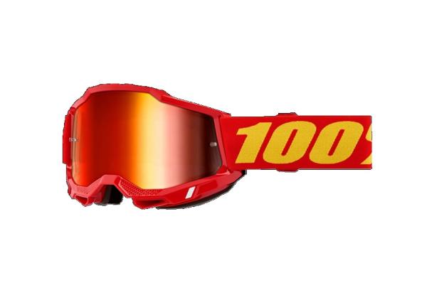 100% - Accuri 2 Piros Cross szemüveg - Piros tükrös plexivel