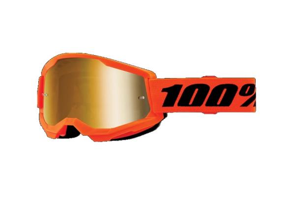 100% - Strata 2 Neon Youth Gyerek Narancssárga Cross szemüveg - Arany tükrös plexivel
