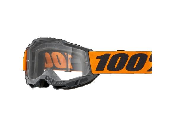 100% - Accuri 2 OTG Fekete - Narancs Cross szemüveg - Átlátszó plexivel