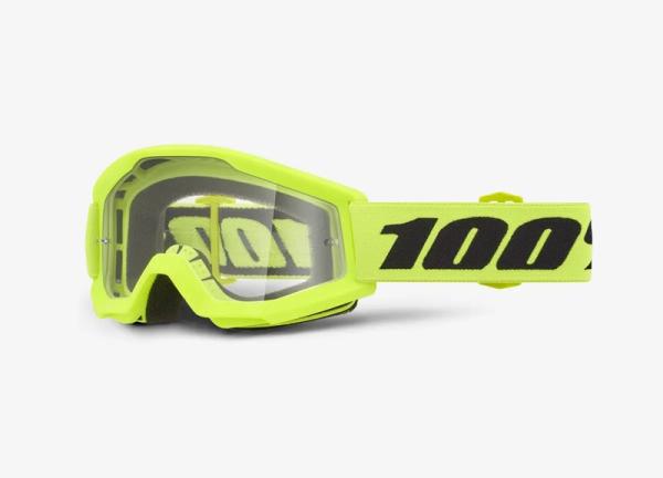 100% - Strata Mini Gyerek Sárga Cross szemüveg - Átlátszó plexivel
