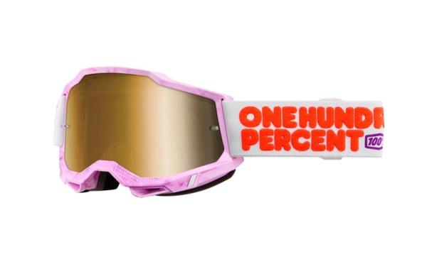 100% - Accuri 2 Hundreds Rózsaszín Cross szemüveg - Arany tükrös plexivel