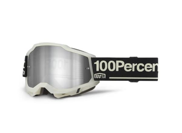 100% - Accuri 2 Glow Fehér Cross szemüveg - Ezüst tükrös plexivel