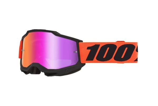 100% - Accuri 2 Ferran Narancssárga Cross szemüveg - Piros tükrös plexivel