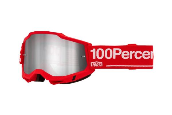 100% - Accuri 2 Wolg Piros Cross szemüveg - Ezüst tükrös plexivel