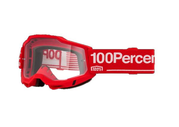 100% - Accuri 2 Wolg Piros Cross szemüveg - Átlátszó plexivel