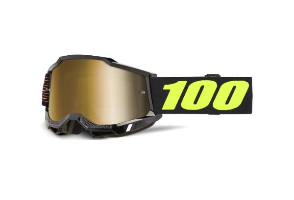 100% - Accuri 2 Fairbanks Fekete Cross szemüveg - Arany tükrös plexivel