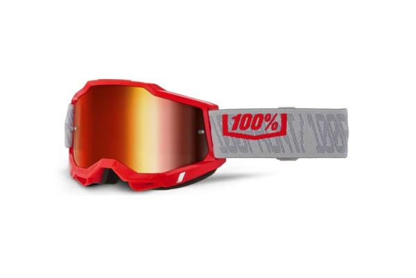100% - Accuri 2 Gatorbak Piros Cross szemüveg - Piros tükrös plexivel