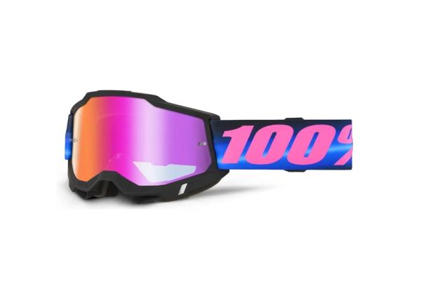100% - Accuri 2 Superdome Fekete Cross szemüveg - Piros tükrös plexivel