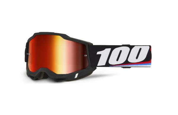 100% - Accuri 2 Magnus Fekete Cross szemüveg - Piros tükrös plexivel