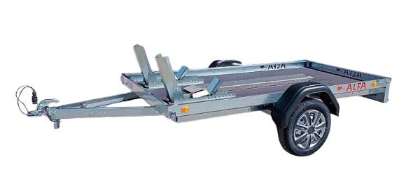 Alfa 12013MT.75.2 teli platós motorszállító utánfutó, 200x125 cm, 750kg