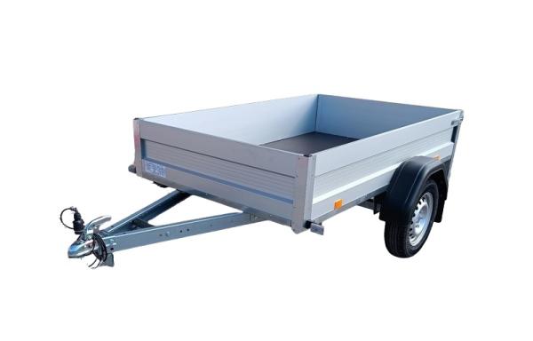 Alfa 12013MN.75L Alu oldalfalas, laprugós utánfutó, 200x126 cm, 750kg