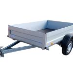 Alfa 12011MN.75L Alu oldalfalas, laprugós utánfutó, 200x109 cm, 750kg