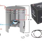 Dugattyú szett Yamaha/ 3KJ / 2JA 40mm 10 csapszeg (Moretti)